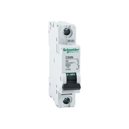 Schneider miniature circuit breaker, single phase, 4 amps, 6KA, AC motor