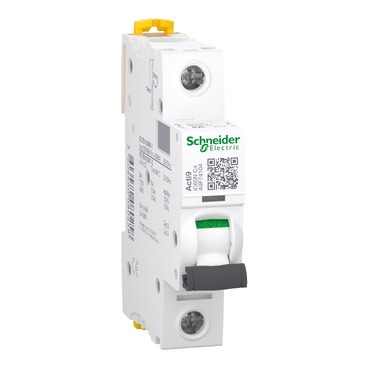 Schneider miniature circuit breaker, single phase, 4 amps, 6KA, AC/DC motorized