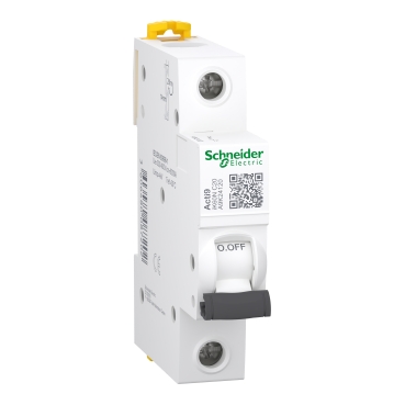 Schneider miniature circuit breaker, single phase, 20 amps, 6kA, AC motor