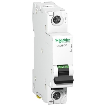 Schneider miniature circuit breaker, single phase, 2 amps, 10KA, DC motor