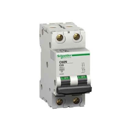 Schneider miniature circuit breaker, 2-pole, 6 amps, 10kA, DC motor