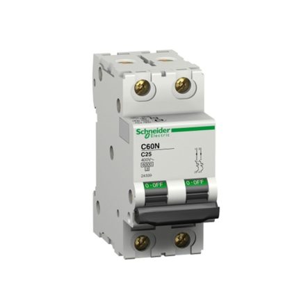 Schneider miniature circuit breaker, 2-pole, 10 amp, 6kA, AC motor