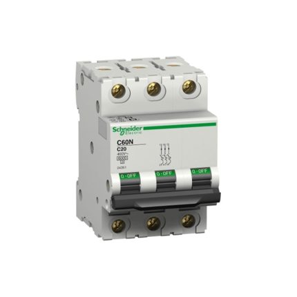 Specter miniature circuit breaker, three-phase, 20 amps, 6kA, AC motor