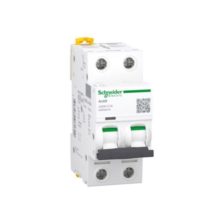 Schneider miniature circuit breaker, 2-pole, 16 amps, 10kA, AC/DC motorized