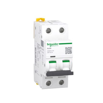 Schneider miniature circuit breaker, 2-pole, 16 amps, 6kA, AC/DC motorized