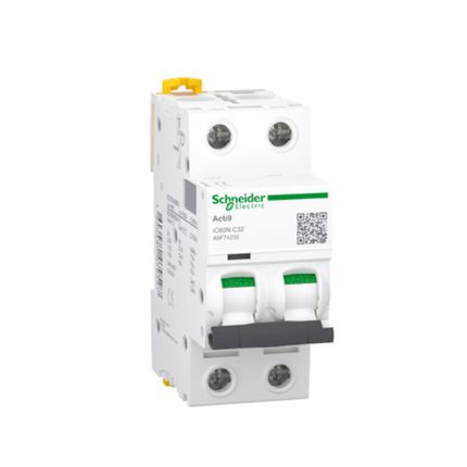 Schneider miniature circuit breaker, 2-pole, 32 amps, 6kA, AC/DC motorized