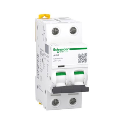 Schneider miniature circuit breaker, 2-pole, 50 amp, 6kA, AC/DC motorized