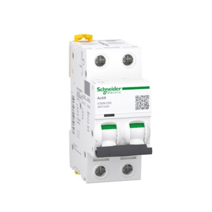 Schneider miniature circuit breaker, 2-pole, 63 amps, 6kA, AC/DC motorized