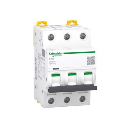Schneider miniature circuit breaker, three-phase, 2 amps, 6kA, AC/DC motorized