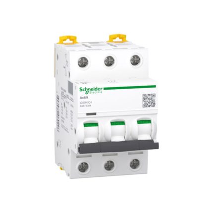 Schneider miniature circuit breaker, three-pole, 16 amps, 6kA, lighting, AC/DC