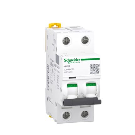 Schneider miniature circuit breaker, 2-pole, 32 amps, 10kA, AC/DC motorized