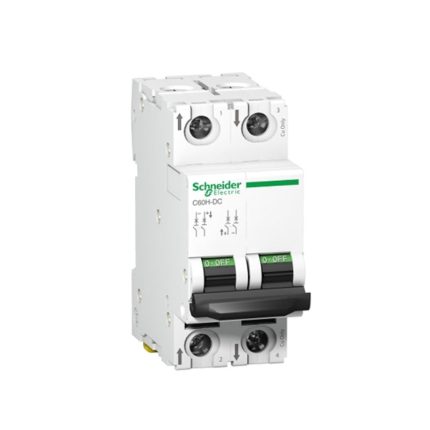 Schneider miniature circuit breaker, 2-pole, 6 amps, 10kA, DC motor
