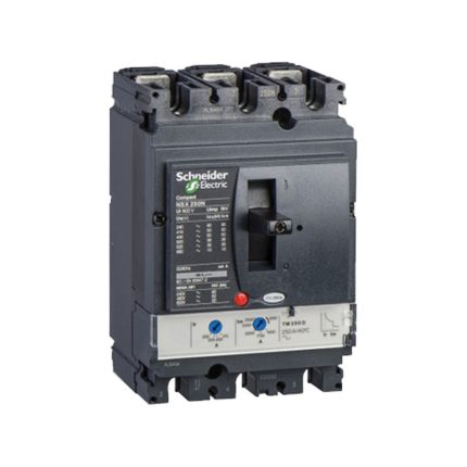 Schneider circuit breaker 200 amps, three-pole, 50kA, protection TM-D